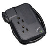 Tripp Lite Power Strip, Surge, USB, 3 5-15R, 5-15P, 1.5 ft., Black TRAVELER3USB