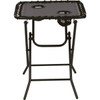 Outdoor Expressions Charcoal 18 In. Square Steel Folding Side Table ZD-T1022-DGY0601 805433