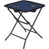 Outdoor Expressions Blue 18 In. Square Steel Folding Side Table ZD-T1022-B26
