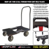 Snap-Loc Platform Truck, Black, Steel, 1,500 lb SL1500P6B