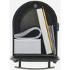 Gibraltar Franklin Black Steel Rural Post Mount Mailbox Gibraltar Franklin Black Steel Rural Post Mount Mailbox