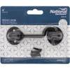 National Hardware Matte Black Barn Door Privacy Hook N700-153 241574