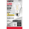 Satco 60W Equivalent Warm White A19 Medium Dimmable Traditional LED Light Bulb S12414 553728