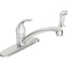 Moen Adler 1-Handle Lever Kitchen Faucet with Side Spray, Chrome 87604