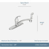 Moen Adler 1-Handle Lever Kitchen Faucet with Side Spray, Chrome 87604 419318