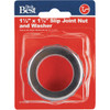 Do it Best 1-1/2 In. x 1-1/4 In. Chrome Zinc Slip Joint Nut and Washer