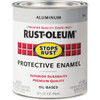 Rust-Oleum Stops Rust Oil Based Gloss Protective Rust Control Enamel, Aluminum, 1 Qt.