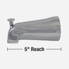Danco 6 In. Universal Fit Chrome Bathtub Spout with Diverter 88703 406974