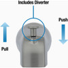 Danco 5 In. Brushed Nickel Bathtub Spout with Diverter 89249 446510