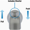 Danco 5 In. Brushed Nickel Bathtub Spout with Diverter 89249 446510