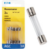 Bussmann 3A 250V AGC Glass Tube Automotive Fuse (5-Pack) BP/AGC-3-RP