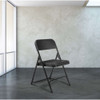 National Public Seating Folding Chair, Plastic, Black,PK4 810