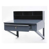 Manufacturer Varies Stationary Wall Mount Desk,37 1/2"H,Gray 1W952