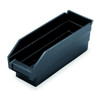 Shelf Storage Bin, Carbon Filled Copolymer Polypropylene, Black, 4 in H, 4 1/8 in W, 11 5/8 in L