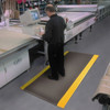 Notrax Antifatigue Runner,Black,YllwBrdr,2x60ft 410R0324BY