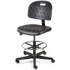 Task Chair Drafting Chair, No Arms, 22-1-2" to 32" Height, Polyurethane, Black  V7507HC