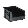 Hang & Stack Storage Bin, Polypropylene, Black, 8 in H, 11 in W, 16 in L