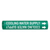 Brady Pipe Marker,Cooling Water Supply,Green, 4044-B 4044-B