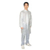 Condor Disposable Lab Coat, Polypropylene, Snaps Closure, White, 2XL, 25 PK  26W798
