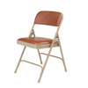 National Public Seating Folding Chair, Vinyl, Brown,PK4 1203