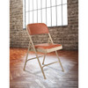 National Public Seating Folding Chair, Vinyl, Brown,PK4 1203