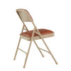 National Public Seating Folding Chair, Vinyl, Brown,PK4 1203