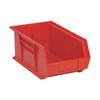 Hang & Stack Storage Bin, Polypropylene, Red, 6 in H, 8 1/4 in W, 13 5/8 in L