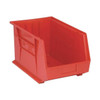 Hang & Stack Storage Bin, Polypropylene, Red, 10 in H, 11 in W, 18 in L