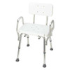Backrest Tub and Shower Seat, 19" L, Aluminum, Plastic, Textured  522-1733-1900