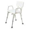 Backrest Tub and Shower Seat, 19" L, Aluminum, Plastic, Textured  522-1733-1900