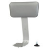 National Public Seating Round Stool with Backrest, Height 24" to 28"Gray 6524HB
