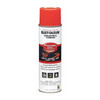 Precision Line Marking Paint, Inverted, Fluorescent Red/Orange, 17 oz