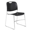 Stacking Chair, 8500 Series, Polypropylene Black, PK4