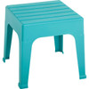 Adams Big Easy Teal 18.9 In. Square Resin Stackable Side Table 258367