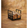 Home Impressions Square Hearthside Black Steel Fireplace Log Holder LG2118 407148