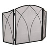 Home Impressions 3-Panel Black Mesh Decorative Fireplace Screen FS2122