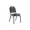 National Public Seating Stacking Chair, 9200 Series, Vinyl Black 9210-BT