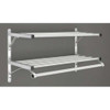 Glaro Coat Rack,2 Shelves,36 In W,Satin Alum 502-36SA