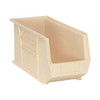 Hang & Stack Storage Bin, Polypropylene, Ivory, 9 in H, 8 1/4 in W, 18 in L