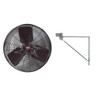 Light Duty Industrial Fan, Wall Mount, 24 in Blade Dia, 115V, 3,510/6,400 cfm, Oscillating