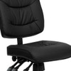 Leather Task Chair, 22 1-4-, No Arm, Back, Seat, Frame: Black  GO-1574-BK-GG