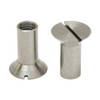Barrel Bolt, 5/16"-18, 1 in Brl Lg, 7/16 in Brl Dia, Stainless Steel Plain, 5 PK