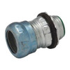 EMT Grounding Connector, 1 in, Compression, Steel, Zinc Plated, Black; Gray