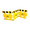 Manufacturer Varies Barricade, Polyethylene, 20 lb, Black/Yellow 3UTN9