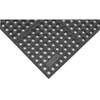 Interlocking Drainage Mat Tile, 3-4 in Thickness, 3 ft L, Black  850S0033BL