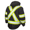 Men's Hi-Vis 5-in-1 Safety Jacket, 300D Poly Oxford with PU Coating, Black, 3XL  S42621