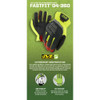 Hi-Viz FastFit(R) D4-360 Hi-Vis Cut Resistant Gloves, Synthetic Leather Palm, 12  SFF-X91-012