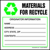 Accuform DOT Handling Label,Waste,6" W,PK250 MHZW45PSL