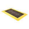 Interlocking Drainage Mat, 5 ft L x 3 ft W, 1 in Thickness, PVC, Diamond, Black