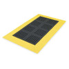 Interlocking Drainage Mat, 5 ft L x 3 ft W, 1 in Thickness, PVC, Diamond, Black  620S0035BY